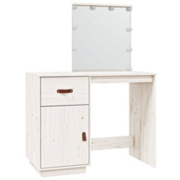 Walplus Dressing Table With Led White 95X50X133.5 Cm Solid Wood Pine - thumbnail 2