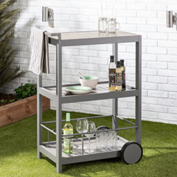 Alfresia Grey Garden Bar Trolley - thumbnail 2