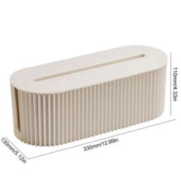 White Able Storage Box Wire Cable Management Socket Safety Tidy Organizer - thumbnail 2