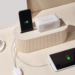 White Able Storage Box Wire Cable Management Socket Safety Tidy Organizer - thumbnail 5