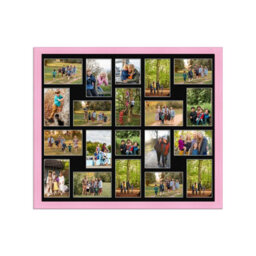 AK Frames 80X70Cm Pastel Pink Classic Multi Photo Frame With Black Mount - Holds 20 Apertures (18X) 6X4, (2X) 4X4 Photos - thumbnail 1