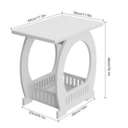 Large Bedside Table Drawer Cabinet Side End Table Nightstand Storage Shelf - thumbnail 2