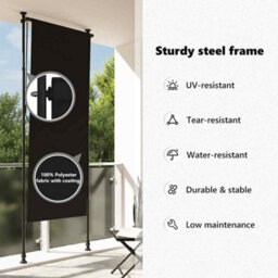 Berkfield Adjustable Outdoor Roller Blind 120X270 Cm Anthracite - thumbnail 8