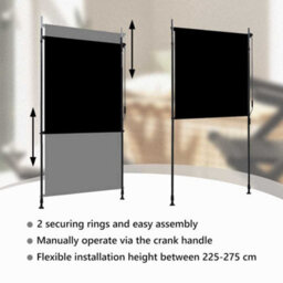 Berkfield Adjustable Outdoor Roller Blind 120X270 Cm Anthracite - thumbnail 9