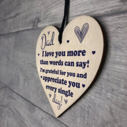 Red Ocean Dad Gifts Wooden Heart Fathers Day Gift For Him Thank You Dad Gift Keepsake - thumbnail 7