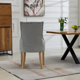 Ravenna Velvet Dining Chairs - Set Of 2 - Silver - thumbnail 6