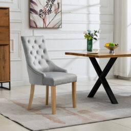 Ravenna Velvet Dining Chairs - Set Of 2 - Silver - thumbnail 3