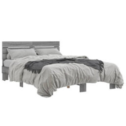 Berkfield Bed Frame Without Mattress Grey Sonoma 140X200 Cm - thumbnail 2