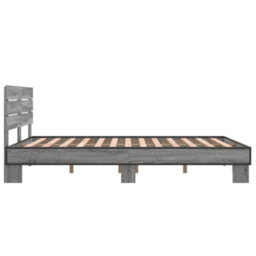 Berkfield Bed Frame Without Mattress Grey Sonoma 140X200 Cm - thumbnail 5