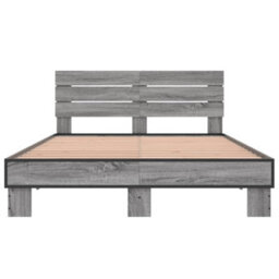 Berkfield Bed Frame Without Mattress Grey Sonoma 140X200 Cm - thumbnail 4