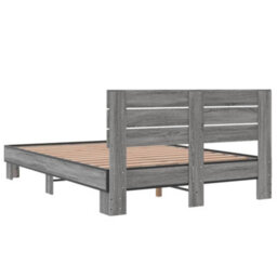Berkfield Bed Frame Without Mattress Grey Sonoma 140X200 Cm - thumbnail 6