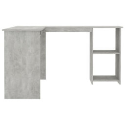 Berkfield L-Shaped Corner Desk Concrete Grey 120X140X75 Cm Engineered Wood - thumbnail 5