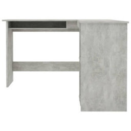 Berkfield L-Shaped Corner Desk Concrete Grey 120X140X75 Cm Engineered Wood - thumbnail 4