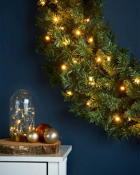 Werchristmas 1 M Pre-Lit Majestic Artificial Christmas Wreath, 100 Warm White Leds - thumbnail 3