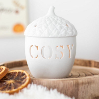 Ceramic Cosy Acorn Tealight Candle Holder - image 1
