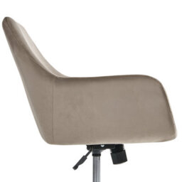 Beliani Office Chair Wellston Velvet Taupe - thumbnail 6