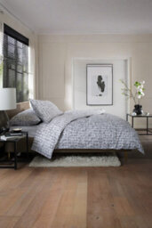 The Lyndon Company Tulle 100% Cotton Grey Duvet Cover Set Extra Soft Stone-Effect Bedding With Piped Edge - thumbnail 3