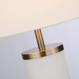 Pagazzi Lighting Pagazzi Manning Antique Brass & White Glass Table Lamp - thumbnail 3