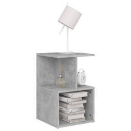 Berkfield Elegant Bedside Cabinet Concrete Grey 35X35X55 Cm Engineered Wood - thumbnail 3
