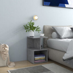 Berkfield Elegant Bedside Cabinet Concrete Grey 35X35X55 Cm Engineered Wood - thumbnail 2