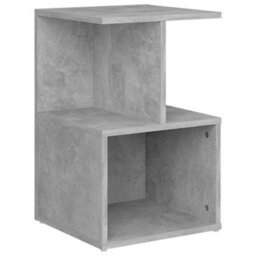 Berkfield Elegant Bedside Cabinet Concrete Grey 35X35X55 Cm Engineered Wood - thumbnail 1