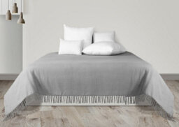 Ehc Waffle Cotton Woven King Size Sofa Throw 3 Seater Sofa/ Chair/ Double Bed, 228 X 254 Cm, Smoke - thumbnail 4