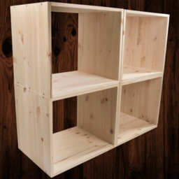 Woodeedoo Solid Pine Modular Bookcase Storage Cube Natural Unfinished Wooden Shelving Unit Diy Furniture Craft 45 X 39 X 35 Cm - thumbnail 8