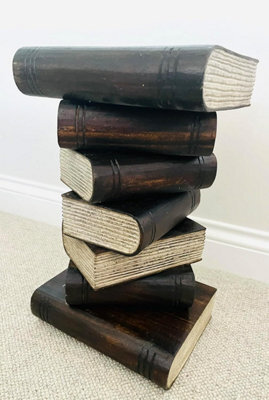 My Square Mile Coffee Table Books Stack Solid Wood Side End Lamp Stand Library Furniture - image 1