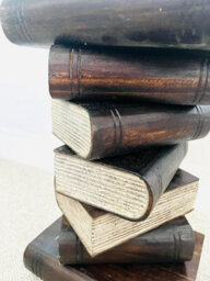My Square Mile Coffee Table Books Stack Solid Wood Side End Lamp Stand Library Furniture - thumbnail 3