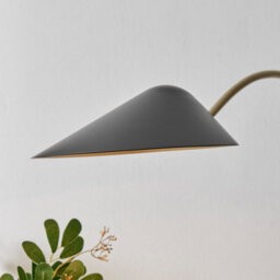 Furniturebox Uk Poppy Wall Lamp With Matte Black Shade And Brushed Brass - thumbnail 5