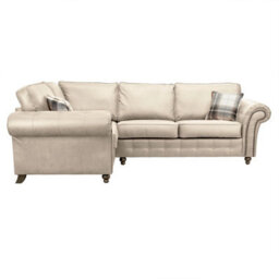 Oakland Suede Leather 1C2 Corner Sofa Marble - thumbnail 2