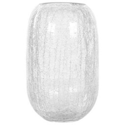 Beliani Flower Vase Kyrakali Glass 28 Cm Transparent - thumbnail 1