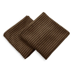 "Deconovo Set Of 2 Super Soft Corduroy Cushion Covers Chocolate 18""x18""" - thumbnail 2