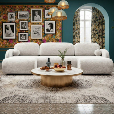 Dream U Lc Plus 2R Plus Lc Spacious Corner Sofa Bed Has Storage Cream - image 1