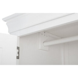 Oakham Premium Ardena 2 Door & 1 Drawer Wardrobe In White - thumbnail 6