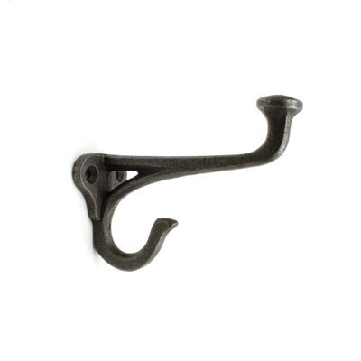 Oakcrafts - Antique Cast Iron Evelyn Hall Stand Hat & Coat Hook 100mm - Pack Of 4 Hooks - image 1