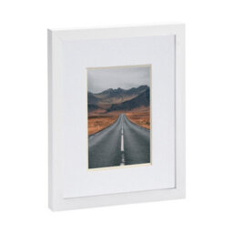 "Nicola Spring Photo Frame With 4"" X 6"" Mount - 8"" X 10"" - White/white" - thumbnail 1