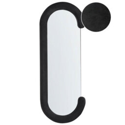 Beliani Wall Mirror Loches 54 Cm 158 Cm Velvet Black