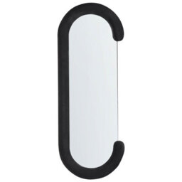 Beliani Wall Mirror Loches 54 Cm 158 Cm Velvet Black - thumbnail 4