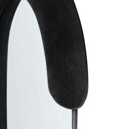 Beliani Wall Mirror Loches 54 Cm 158 Cm Velvet Black - thumbnail 6