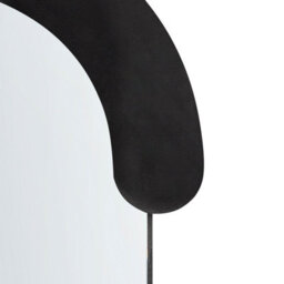 Beliani Wall Mirror Loches 54 Cm 158 Cm Velvet Black - thumbnail 7