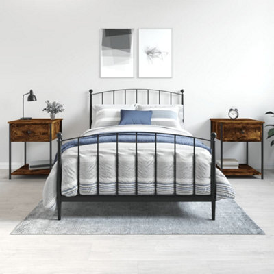 Berkfield Bedside Tables 2 Pcs Smoked Oak 44X45X58 Cm Engineered Wood - image 1