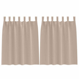 Berkfield Modern Curtains With Curtains 2 Pcs Taupe Polyester - thumbnail 1