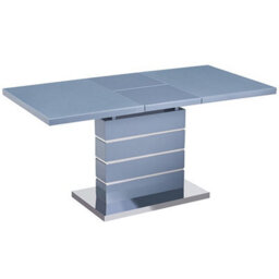 Furniture in Fashion Parini Extending High Gloss Dining Table In Grey With Glass Top - thumbnail 3