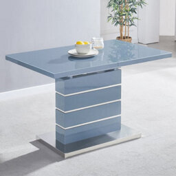 Furniture in Fashion Parini Extending High Gloss Dining Table In Grey With Glass Top - thumbnail 2