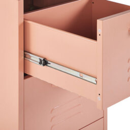 Beliani Storage Unit Wostok Metal Peach Pink - thumbnail 8