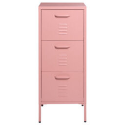 Beliani Storage Unit Wostok Metal Peach Pink - thumbnail 4