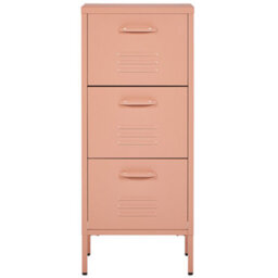 Beliani Storage Unit Wostok Metal Peach Pink - thumbnail 7