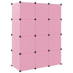 Walplus Cube Storage Cabinet For Kids With 12 Cubes Pink Pp - thumbnail 5