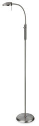Luminosa Lighting Luminosa Milan Led 1 Light Floor Lamp Brushed Steel